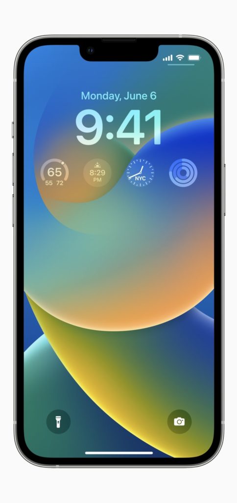Download iOS 16 Wallpapers | Apple iOS 16, iPadOS 16, and macOS 13 Wallpapers 2 iOS 16 wallpaper applied on iPhone