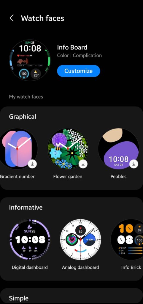 Galaxy Watch4 Plugin update includes all new Watch 5 faces screenshot