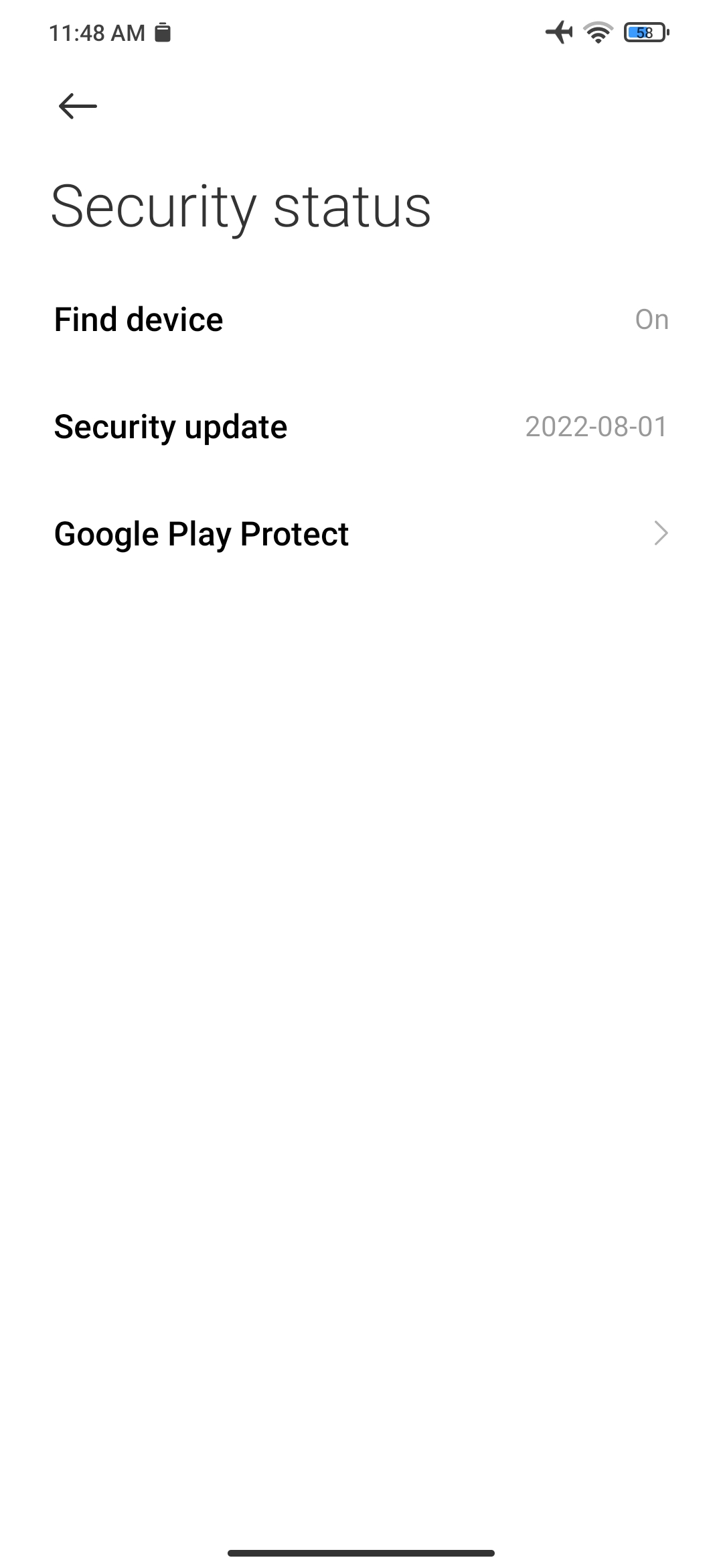 Google Play System Update removed from the settings