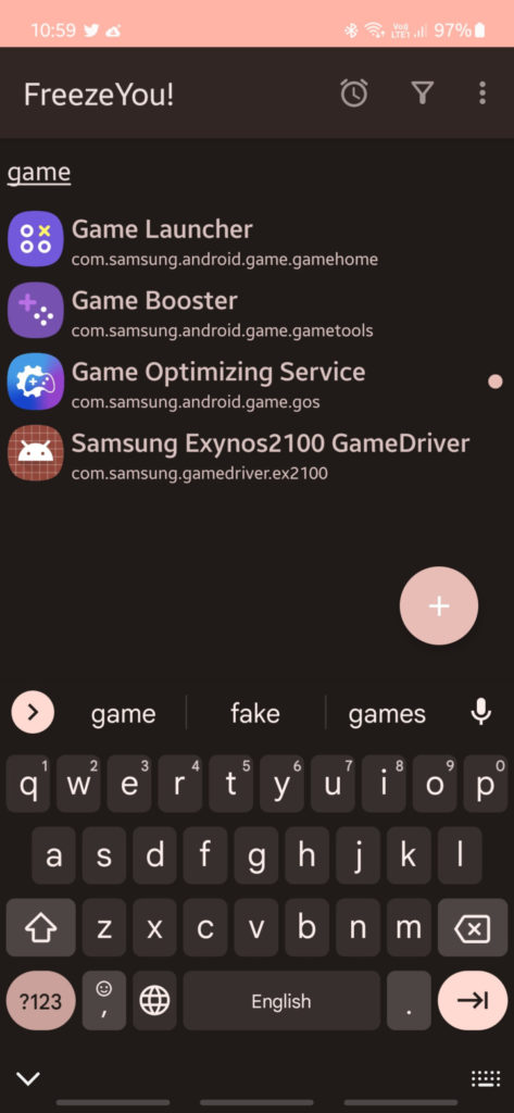 FreezeYou! GameOptimizingService Screenshot