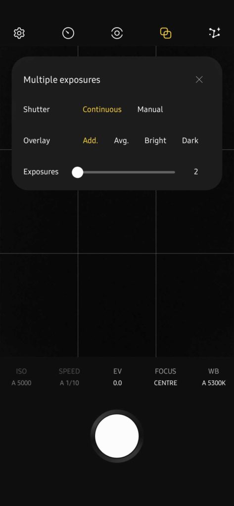 Samsung Expert RAW Camera Multi Exposure Feature