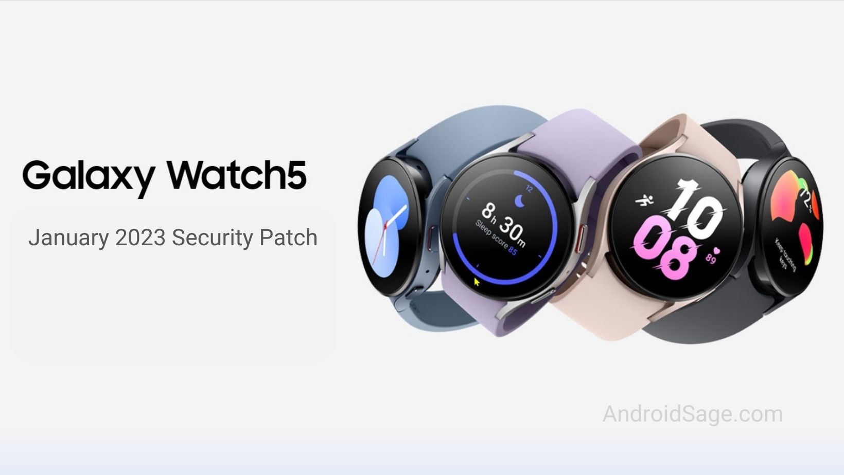 Galaxy Watch 5 and Watch 5 Pro January 2023 update