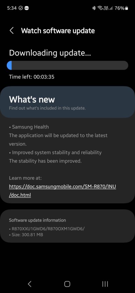 Galaxy Watch 4 gets April 2023 security patch with build GWD6