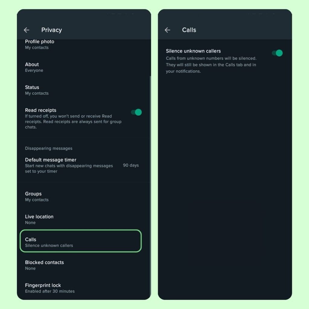 WhatsApp Silence unknown callers new privacy setting
