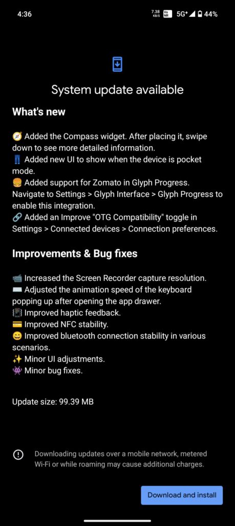 Nothing OS 2.0.3 rolling out for Phone 2