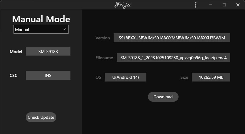 Download One UI 6 full stock firmware using Frija 2.0