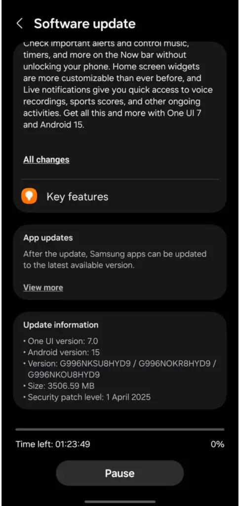 Download One UI 7 OTA update for Galaxy S21, S21+, S21 Ultra, and S21 FE 2 One UI 7 is rolling out for S21 series Korean version