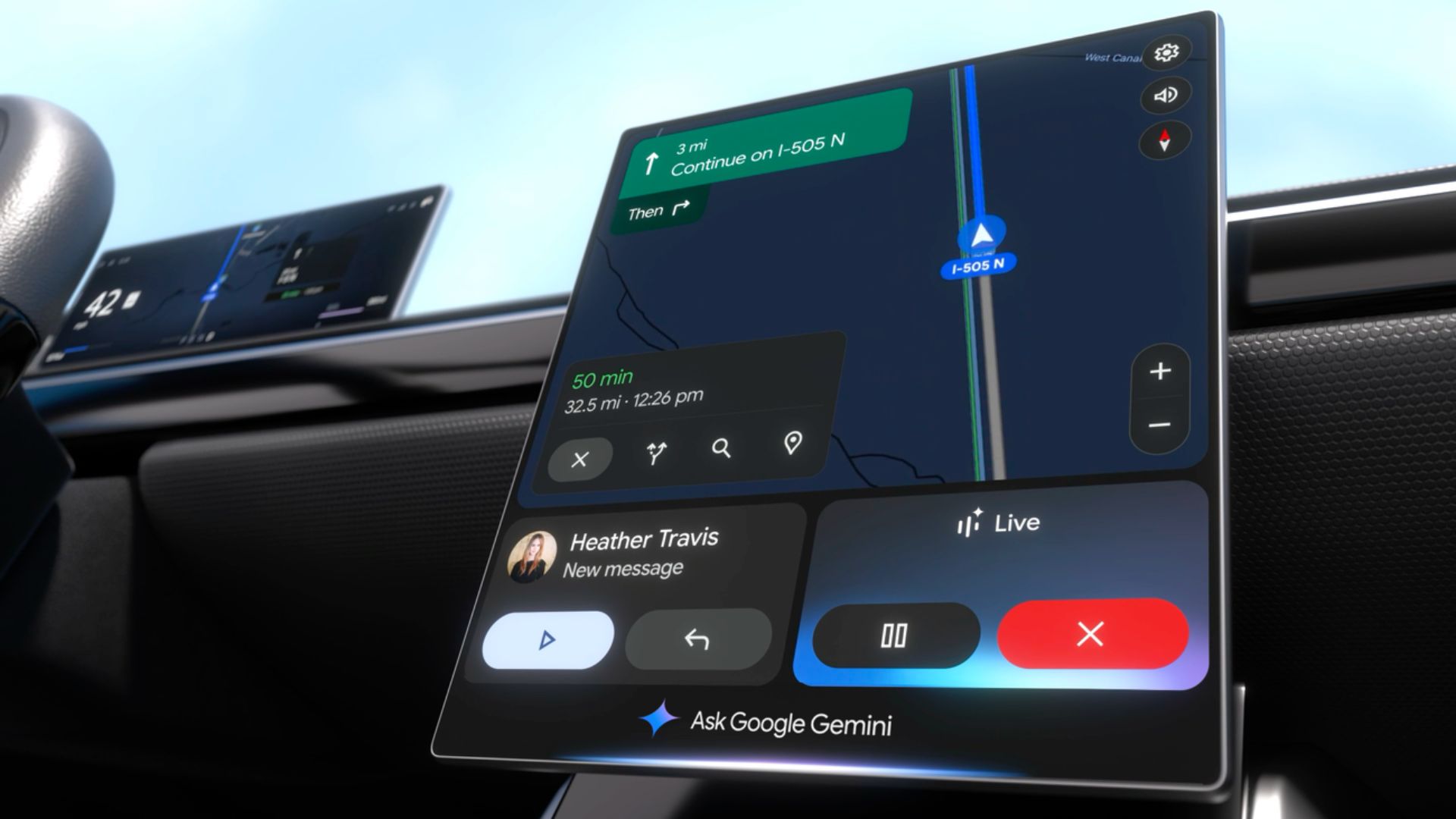 Upcoming Features for Android Auto Revealed at Google I/O 2025 1 Android Auto new UI and Gemini AI