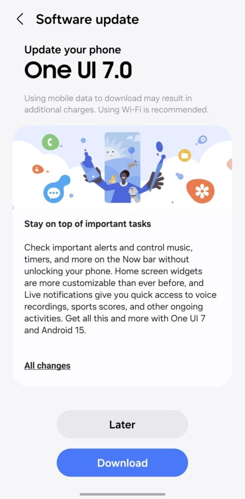 Download One UI 7 for Samsung Galaxy A-Series Phones with AI Features 3 One UI 7 update is out for A35 in the Middle East.