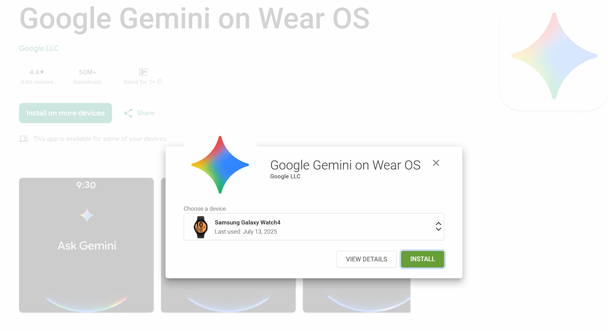 Google Gemini for Wear OS Rolled Out Globally on Play Store