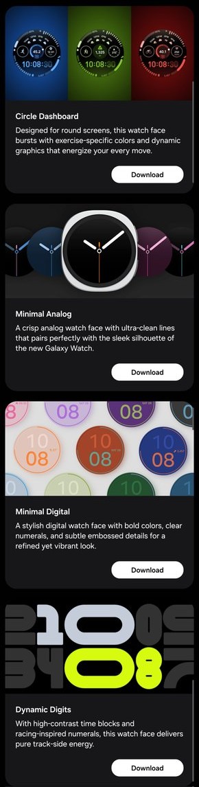 Download Watch Faces from Galaxy Watch 8 or Classic for Older Models 3 Galaxy Watch 8 Series Watch Faces