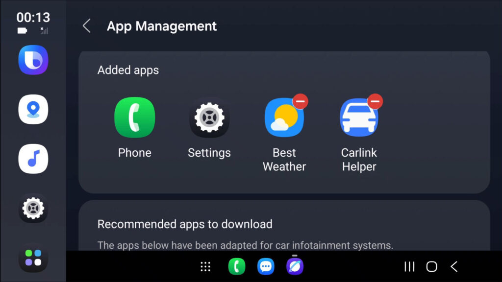 Samsung Auto + DeX: First Look at Android Auto Alternative for Cars on Galaxy Phones 4 Samsung Auto Dex One UI Interface and Settings 4
