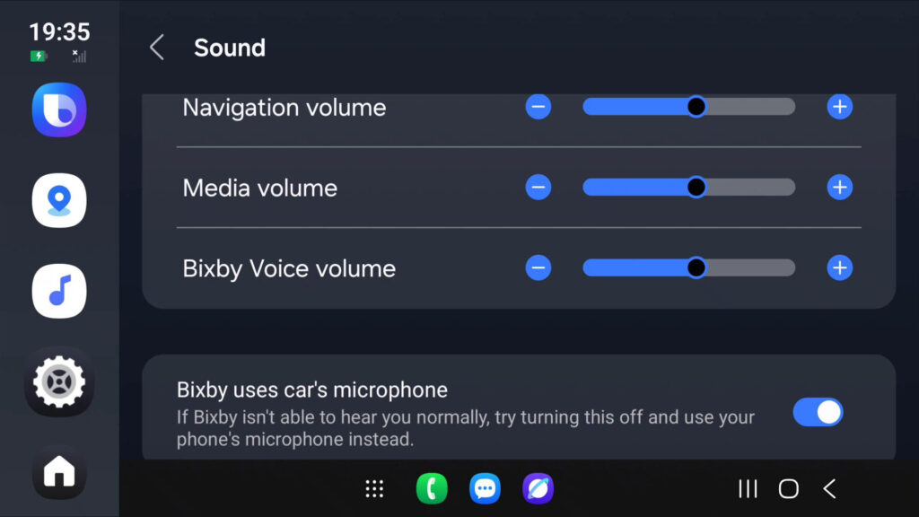Samsung Auto + DeX: First Look at Android Auto Alternative for Cars on Galaxy Phones 9 Samsung Auto Dex One UI Interface and Settings 7
