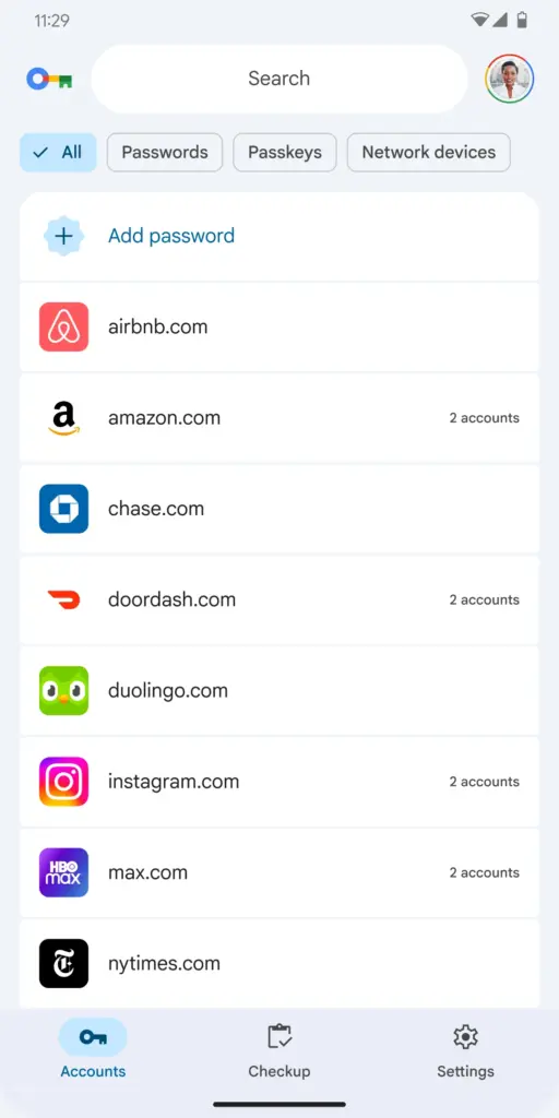 Download Google Password Manager App 2 Google Password Manager app screenshots 1