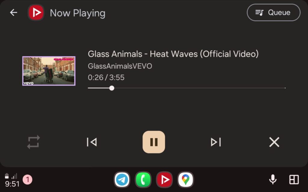 YouTube Music on Android Auto via NewPipe Screenshot (2)
