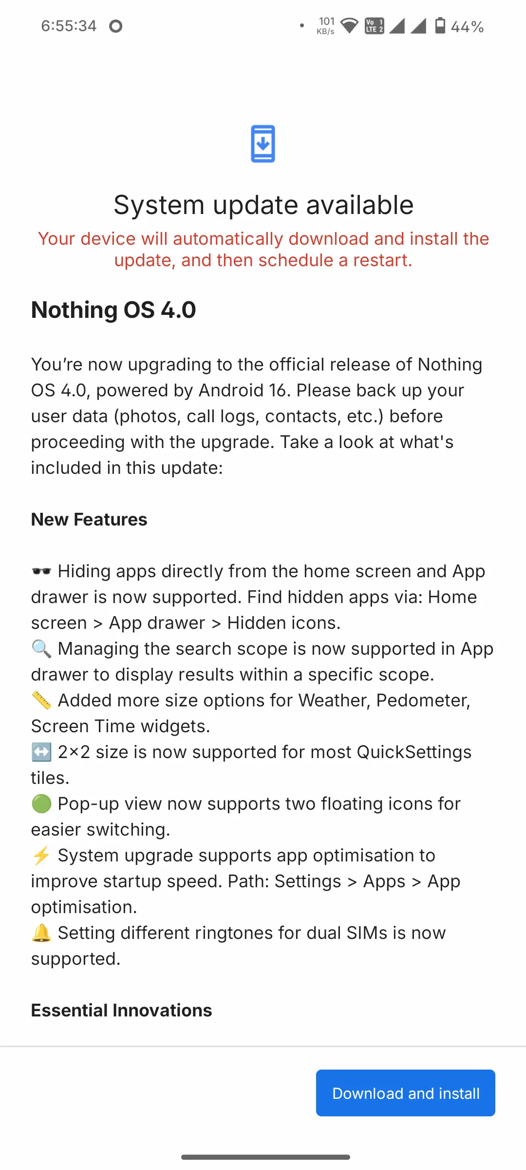 Nothing OS 4.0 OTA update for CMF Phone 1 2.03 GB (2)