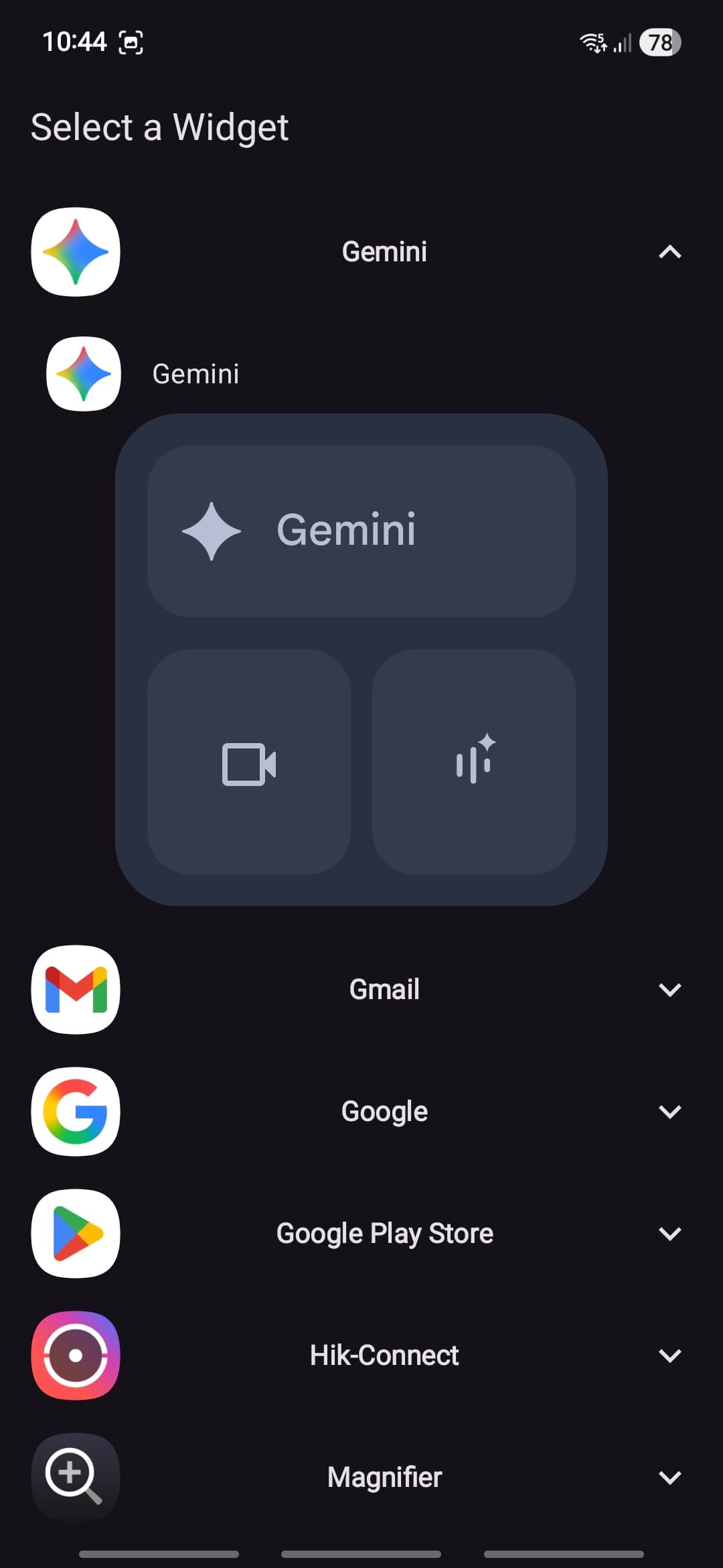 Gemini Widget for Android Auto