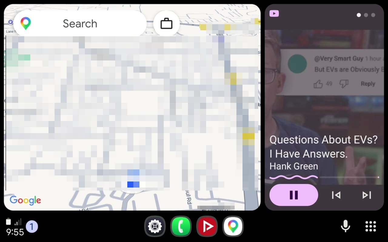 Android Auto Beta Program Open Again! Sign up for Gemini, YouTube Play, and Squiggle Bar 9 Android Auto YouTube Play with squiggle