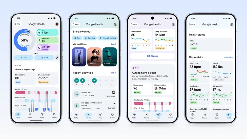 Google Health App screenshots and features