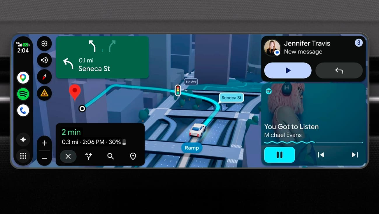 New Android Auto Update with Major Visual Redesign
