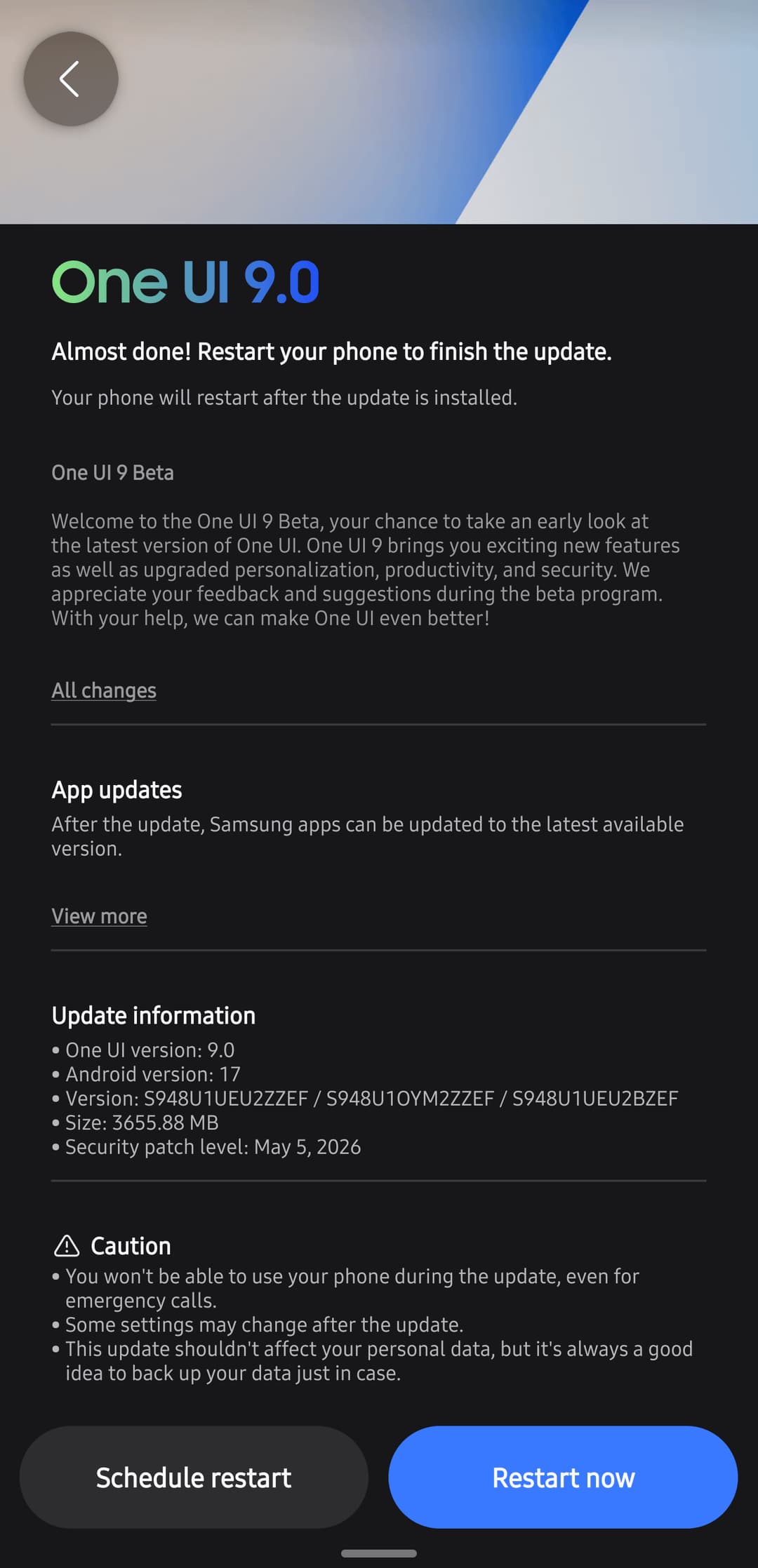 One UI 9.0 Beta out for US