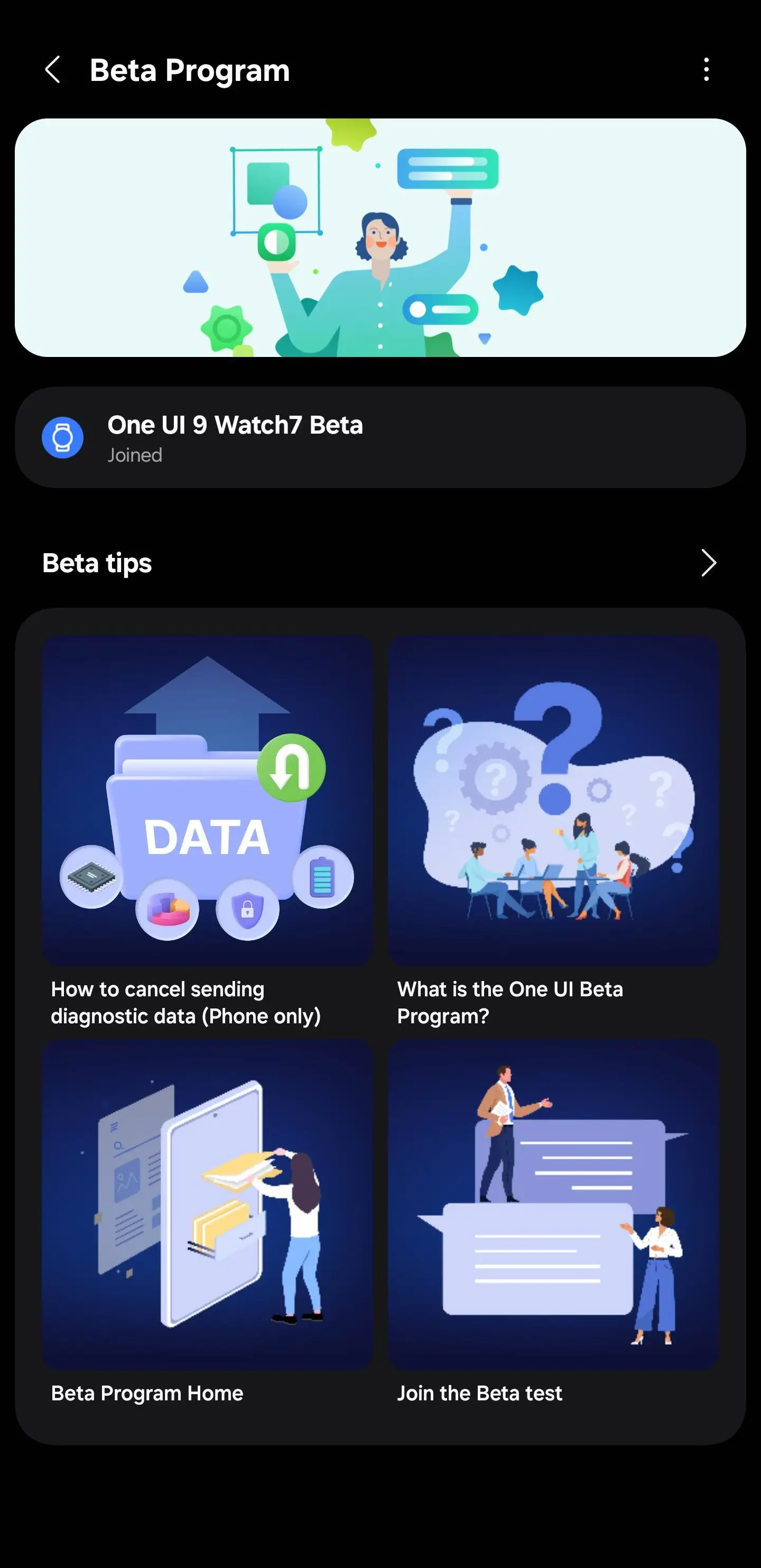 Galaxy Watch 7 One UI 9.0 Beta Sign Up
