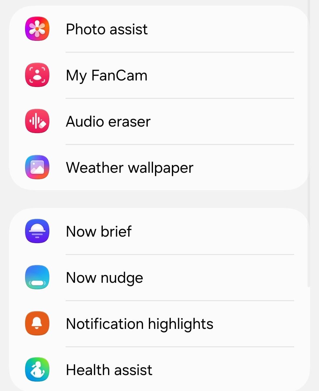 New Galaxy AI features