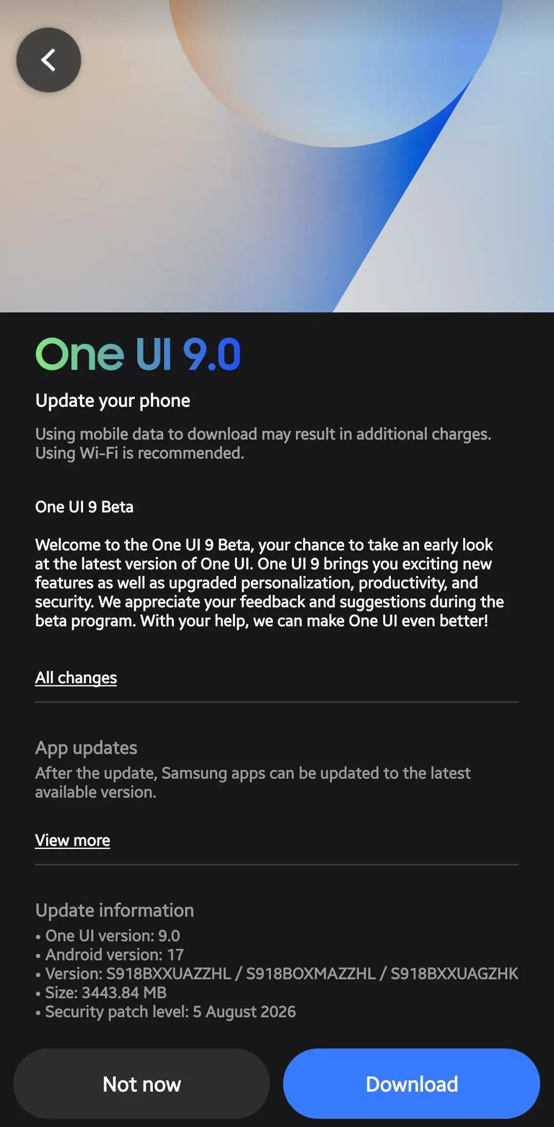 One UI 9 Beta for Samsung Galaxy S23 Ultra