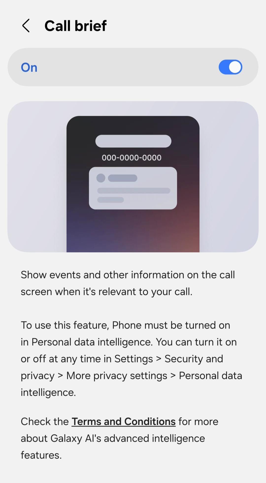 oneui 9 beta 2 features call brief